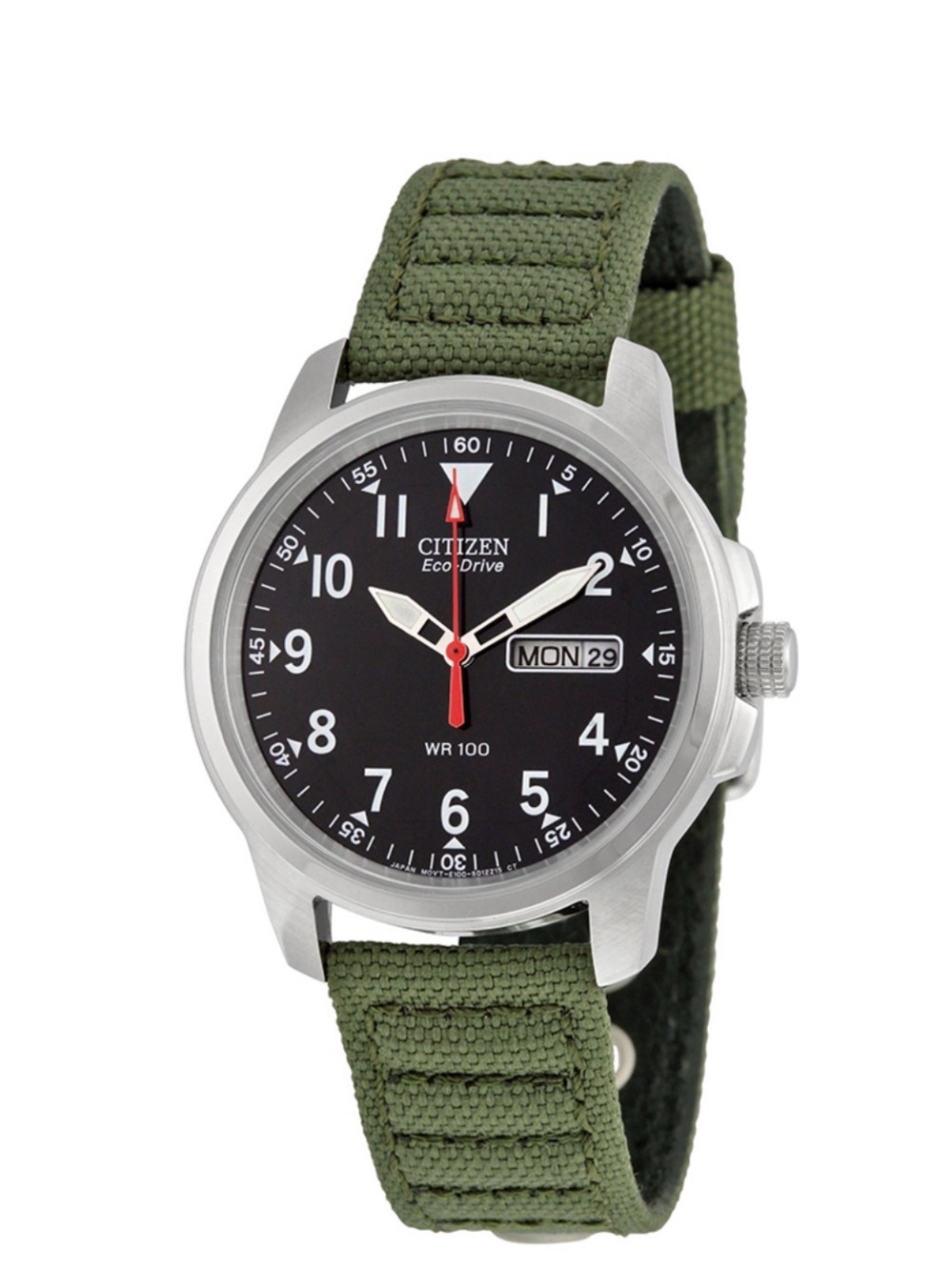 Citizen Eco-Drive Men's Green Canvas Field Watch Mens